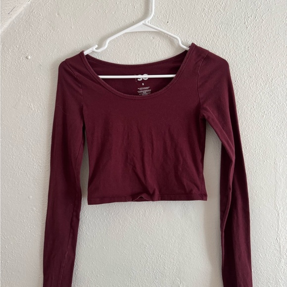 SO Women's Maroon Long Sleeve Bodysuit - Picture 1 of 3